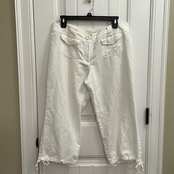 MICHAEL Michael Kors Pants - Michael Michael Kors linen cotton blend cropped pants.  10